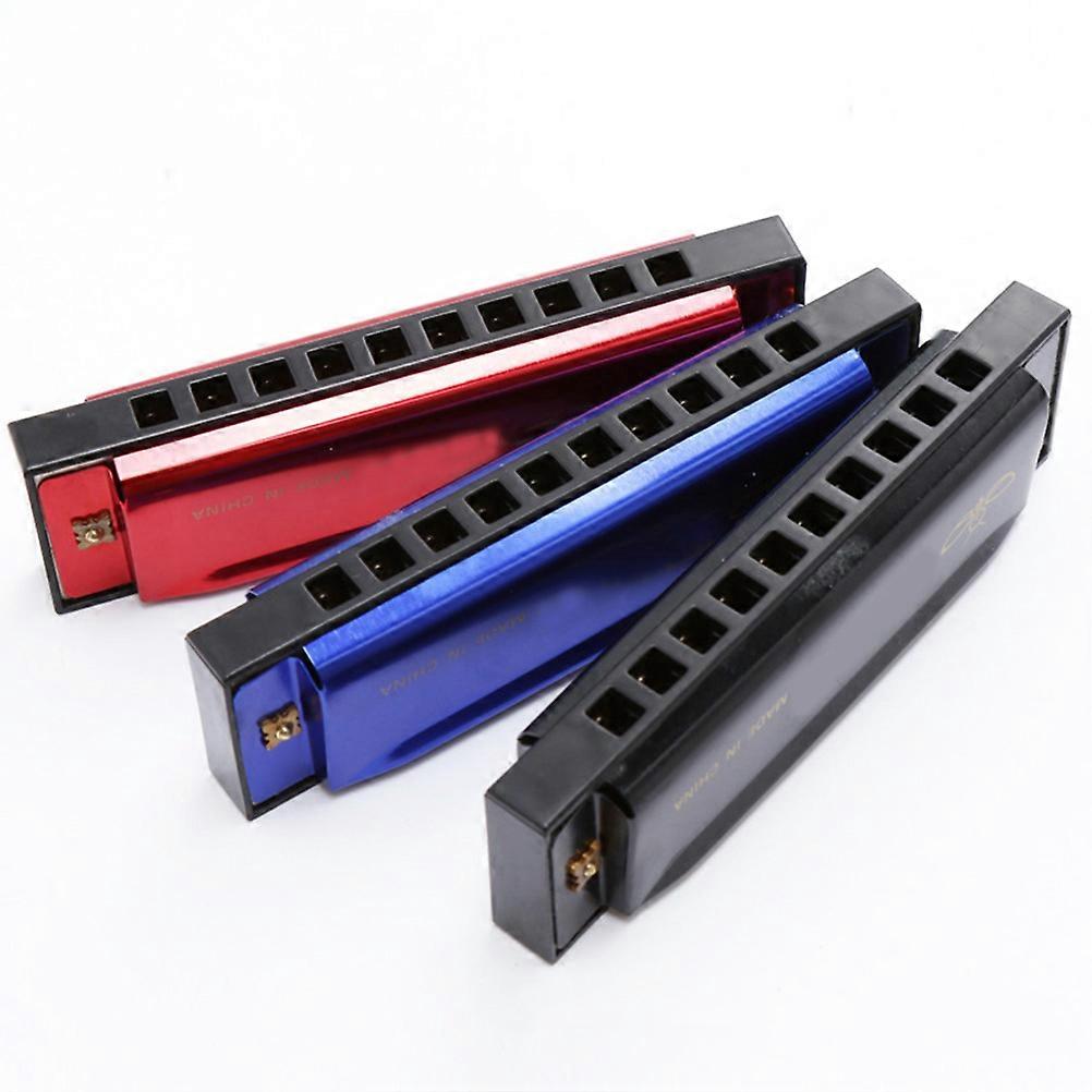 10 Hole Harmonicas Harmonica Instrument for Playing Plastic Blue