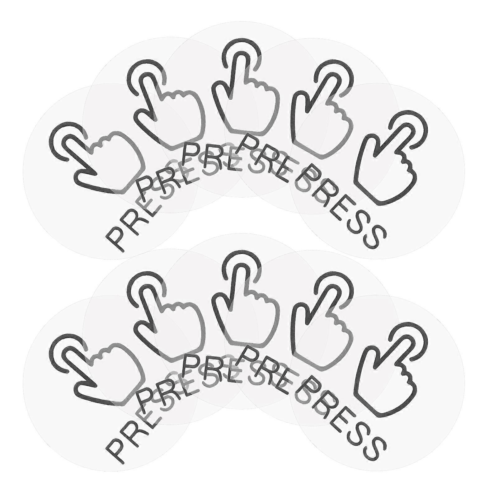 PVC Press Door Switch Stickers for Reliable Reminder 96Pcs Set