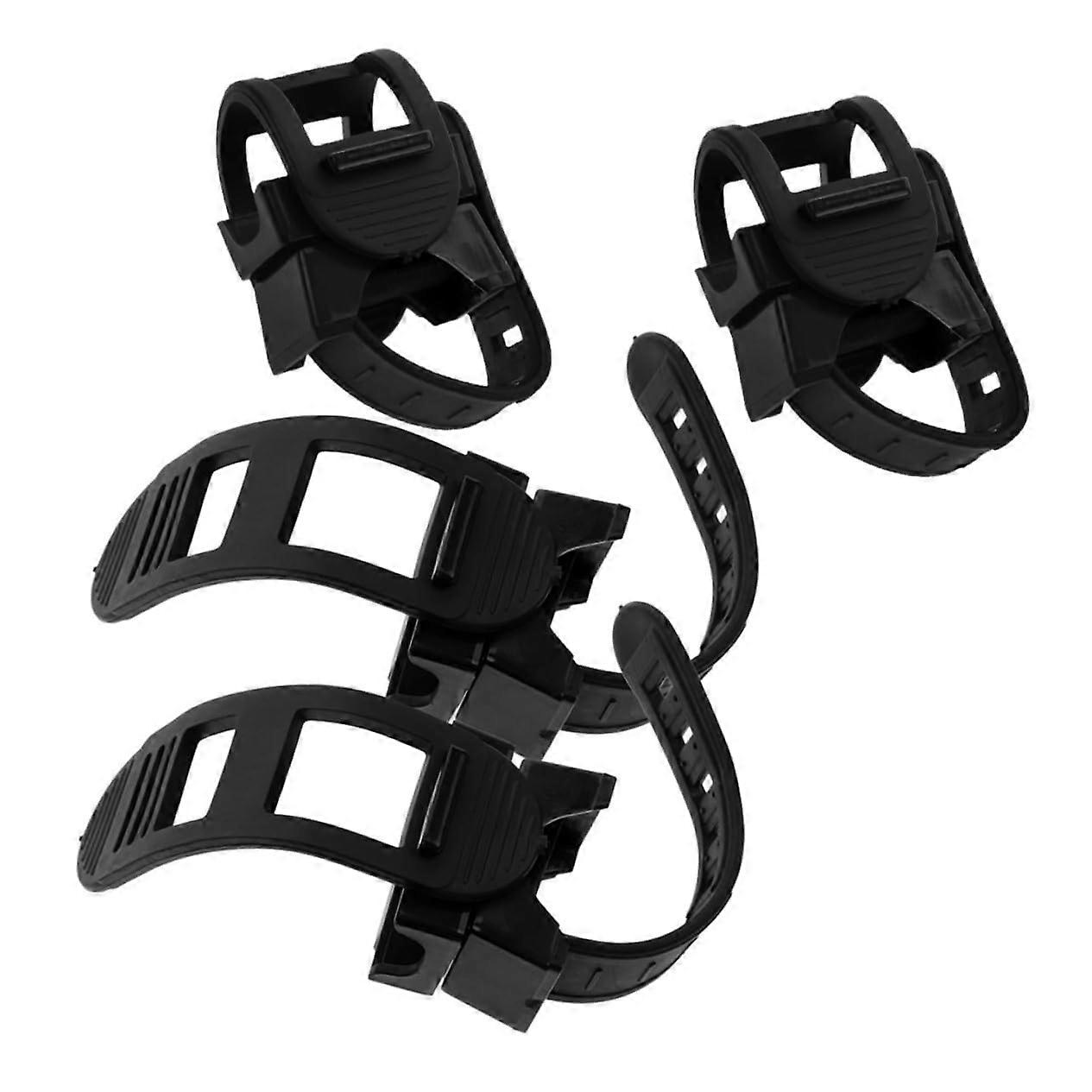 Crutch Holder for Wheelchair Cane Support 4 Piece Set with Bicycle Light Clamp Walking Stick Brackets Mobility Scooter
