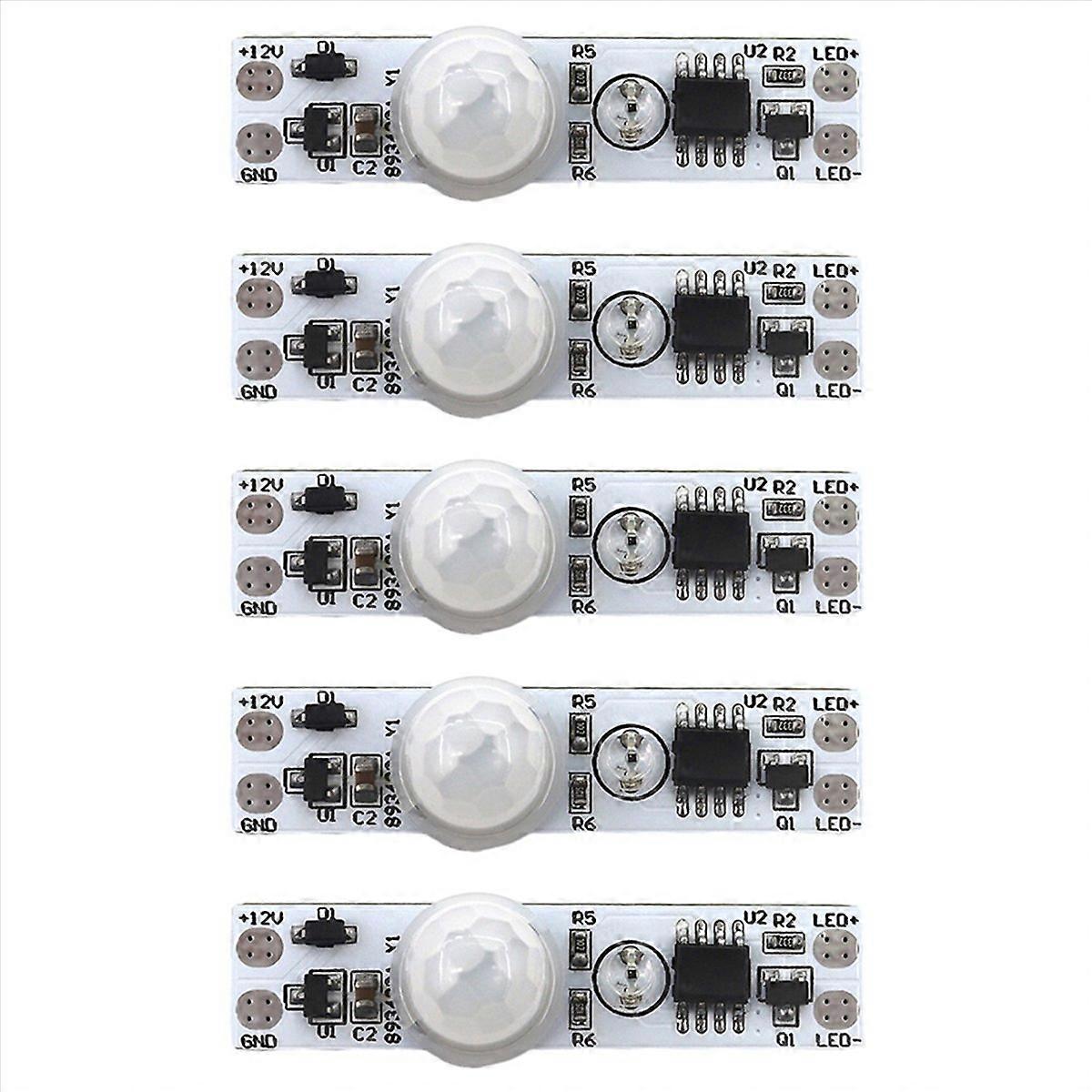 5X DC 5-24V 12V PIR Motion Sensor Switch Module Human Movement Sensor Detector Controller Switch Mod