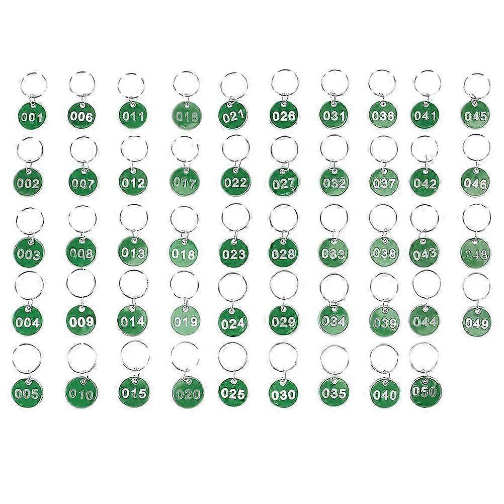 50pcs Multipurpose Numbered Tags Key Tags With Ring For Swimming Sauna