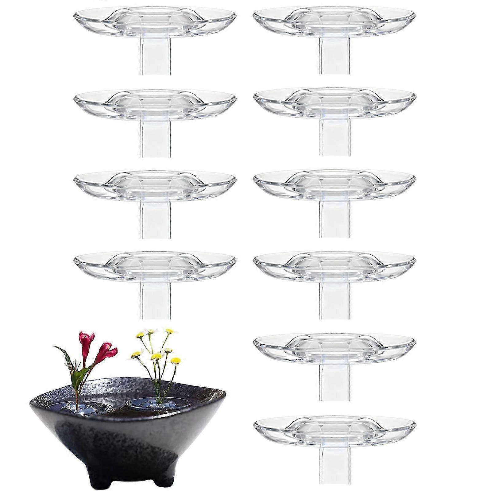 10-Pack Floating Flower Stands, Creative Floral Arrangement Holders for Display