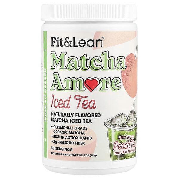 Fit & Lean, Matcha Amore Iced Tea, Peach Tea, 5 oz (141 g)
