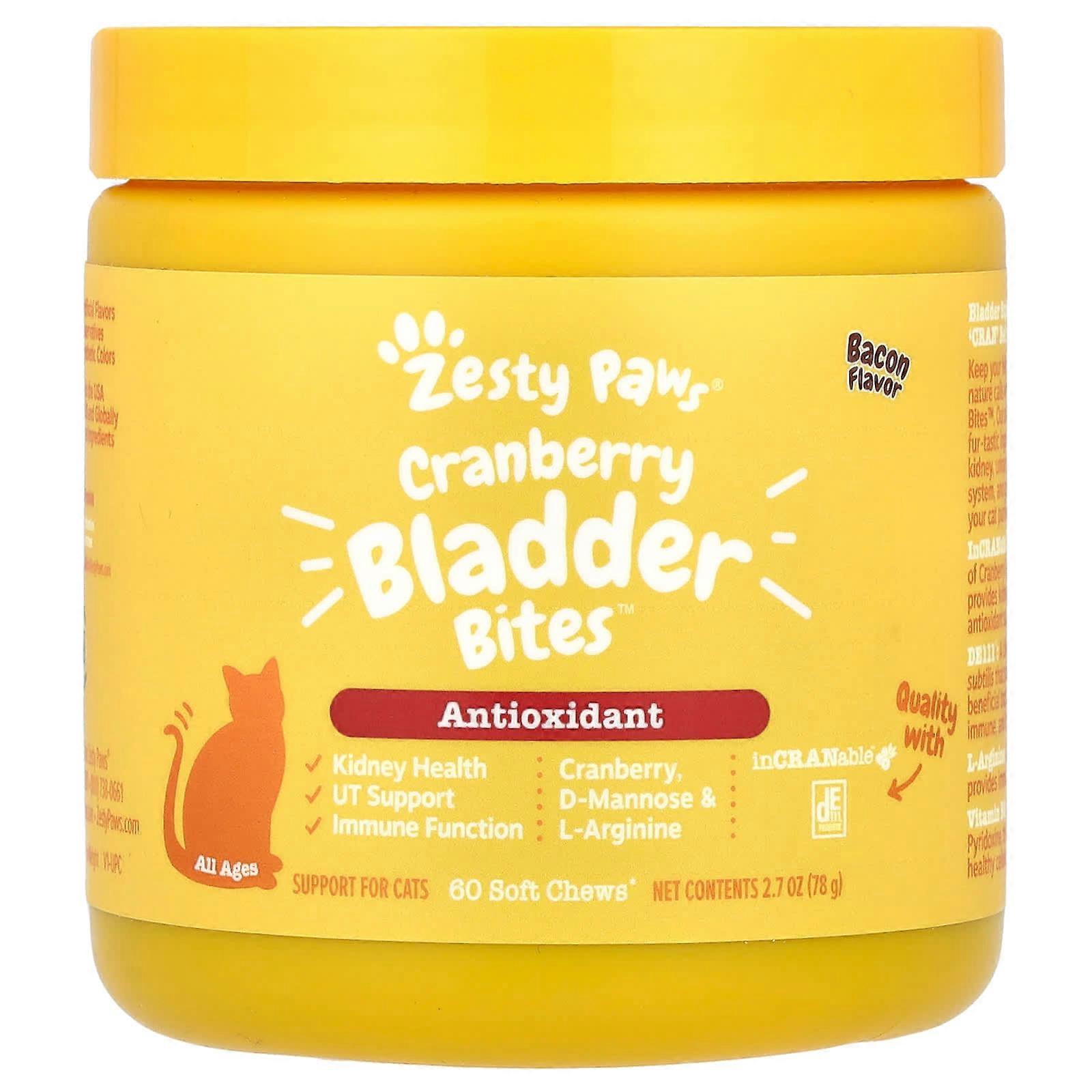 Cranberry Bladder BitesÃÂ¢ÃÂÃÂÃÂÃÂÃÂÃÂ¢, For Cats, All Ages, Bacon, 60 Soft Chews, 2.7 oz (78 g)