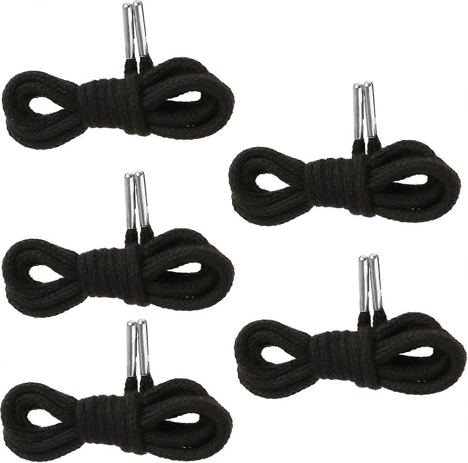 5 Pieces Drawstring Cords Replacement Drawstrings 55 Inches Black Premium Drawstring Use for Replace Your Clothes Rope Suitable Sweatpants Shorts Pant