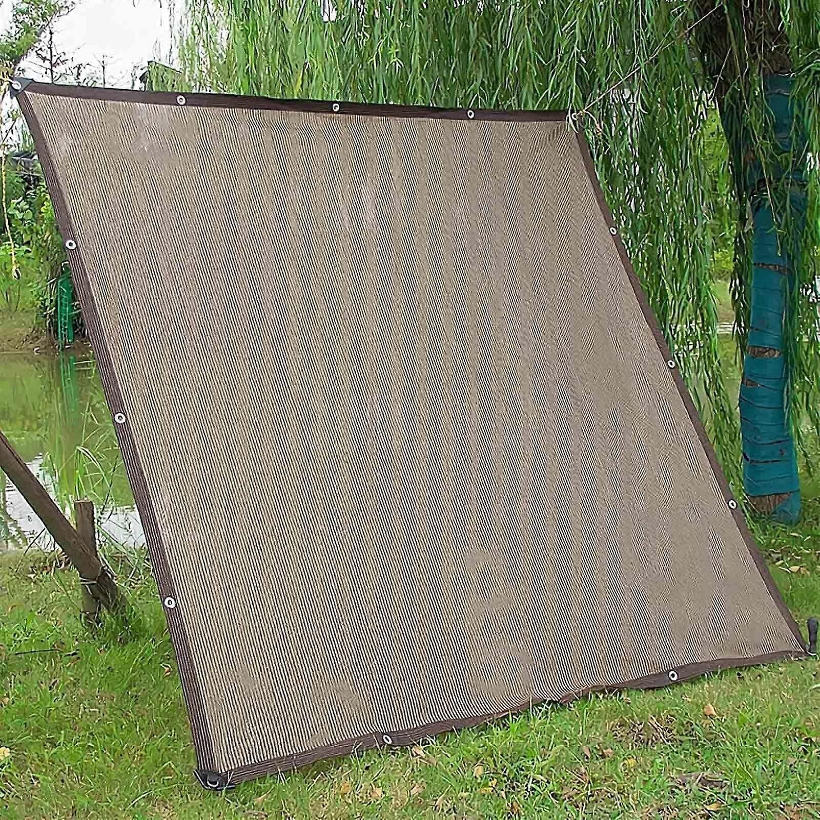 Sunblock Shade Cloth Breathable Shade Netting 3x3m 4x5m Shade Sails With Grommets Brown For Pergola Patio Greenhouse
