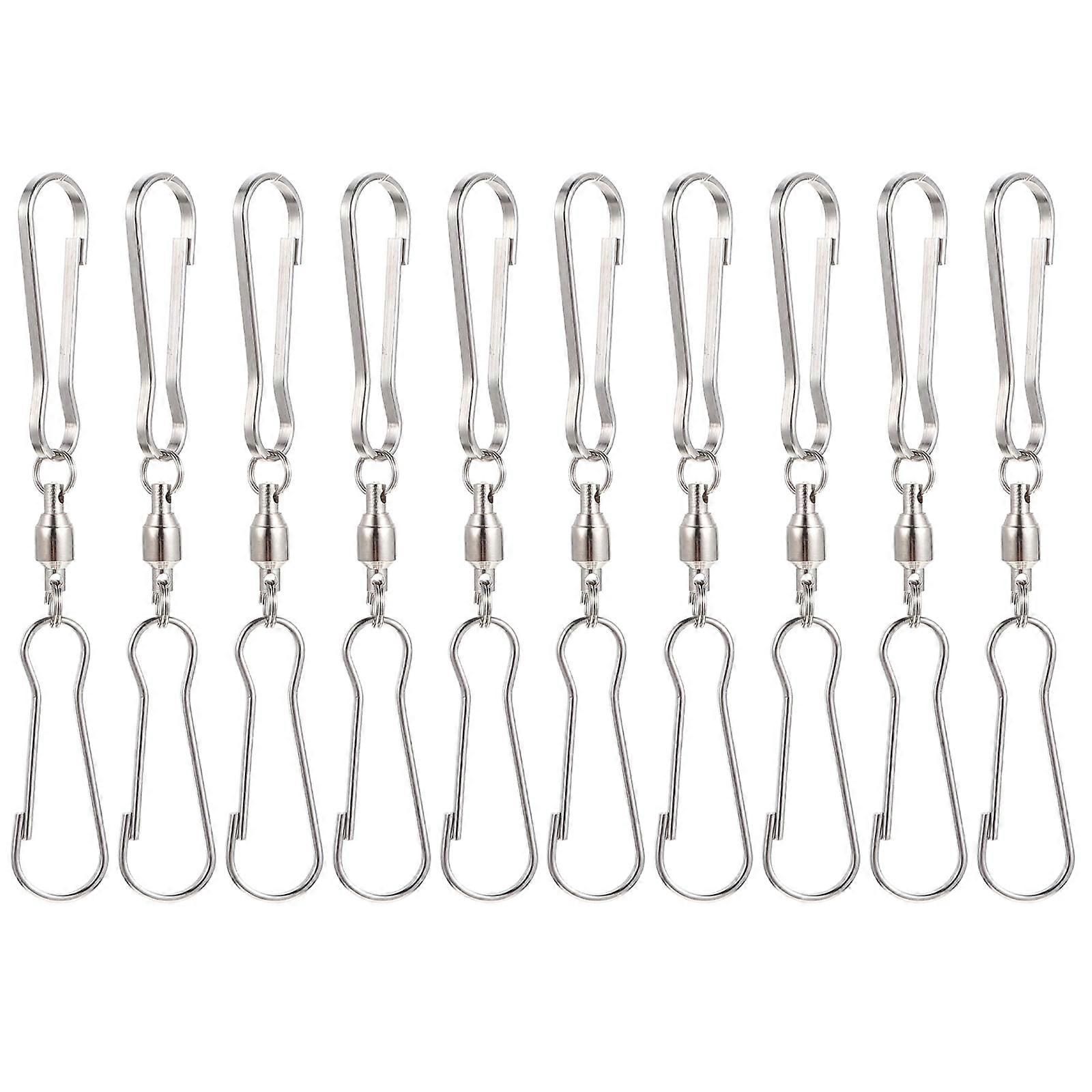 10pcs Smooth Dual Clip Swivel Hooks Hanging Windsock Wind Spinners Hooks