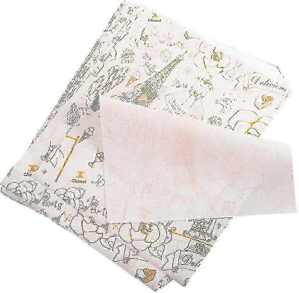 100枚チーズラップペーパー、食品包装紙、防水・耐油、サンドイッチ/パン/ケーキ/ハンバーガー用