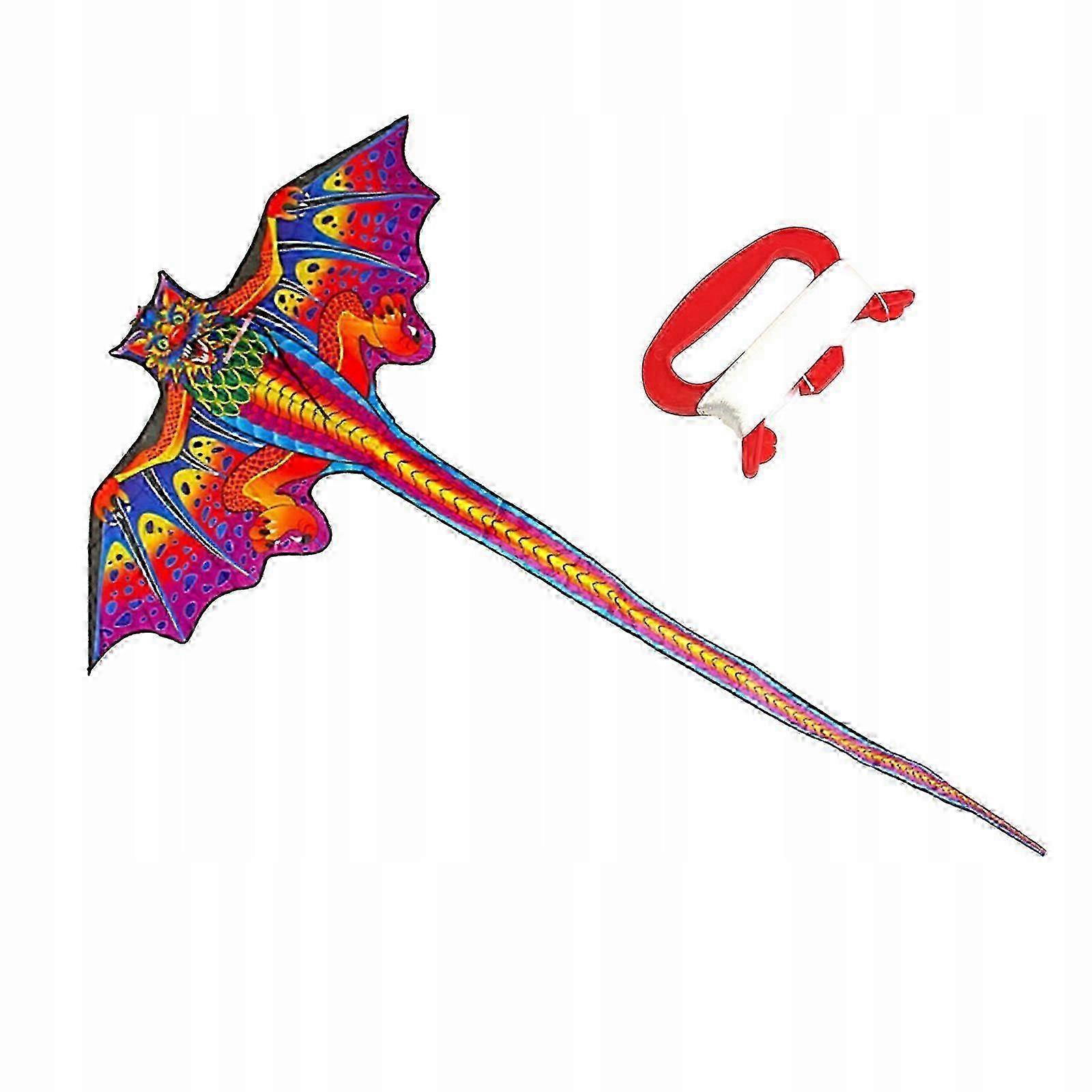 Classic Red Dragon Kite with 5-Link Design for Fun-Filled Flying in UK Parks and Beaches