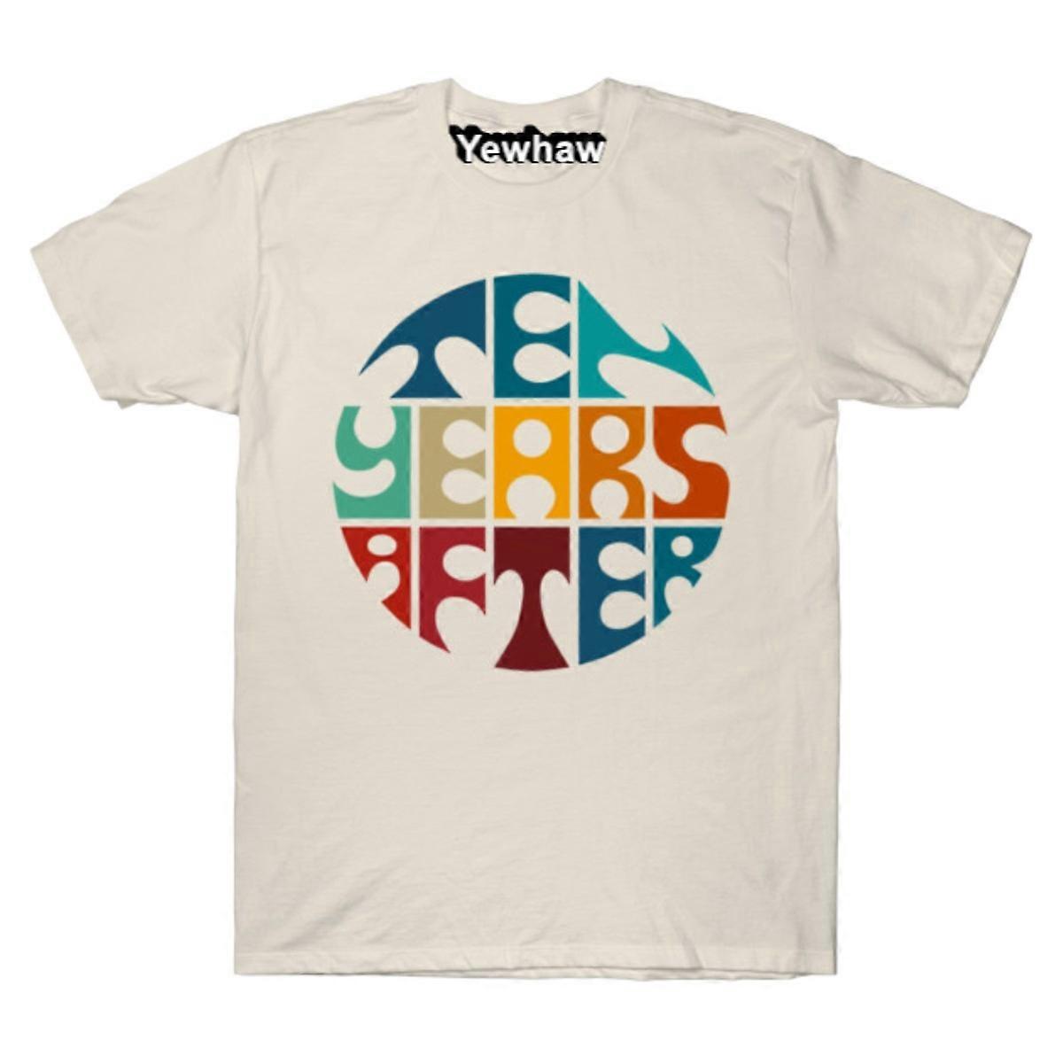 DIEZ AÑOS DESPUÉS: Banda de color retro de los 70, camiseta de alta resolución