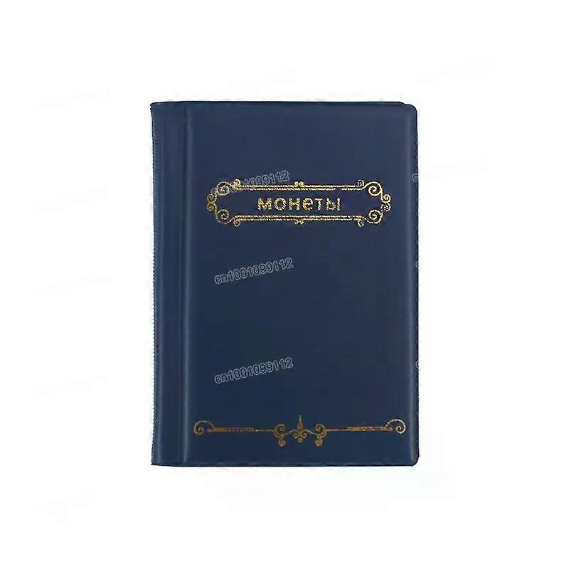 120 Units Coin Protection Album Russian Coin Album Transparent PVC Commemorative Coin Display Book Black Blue 2 Colors 10 Pages