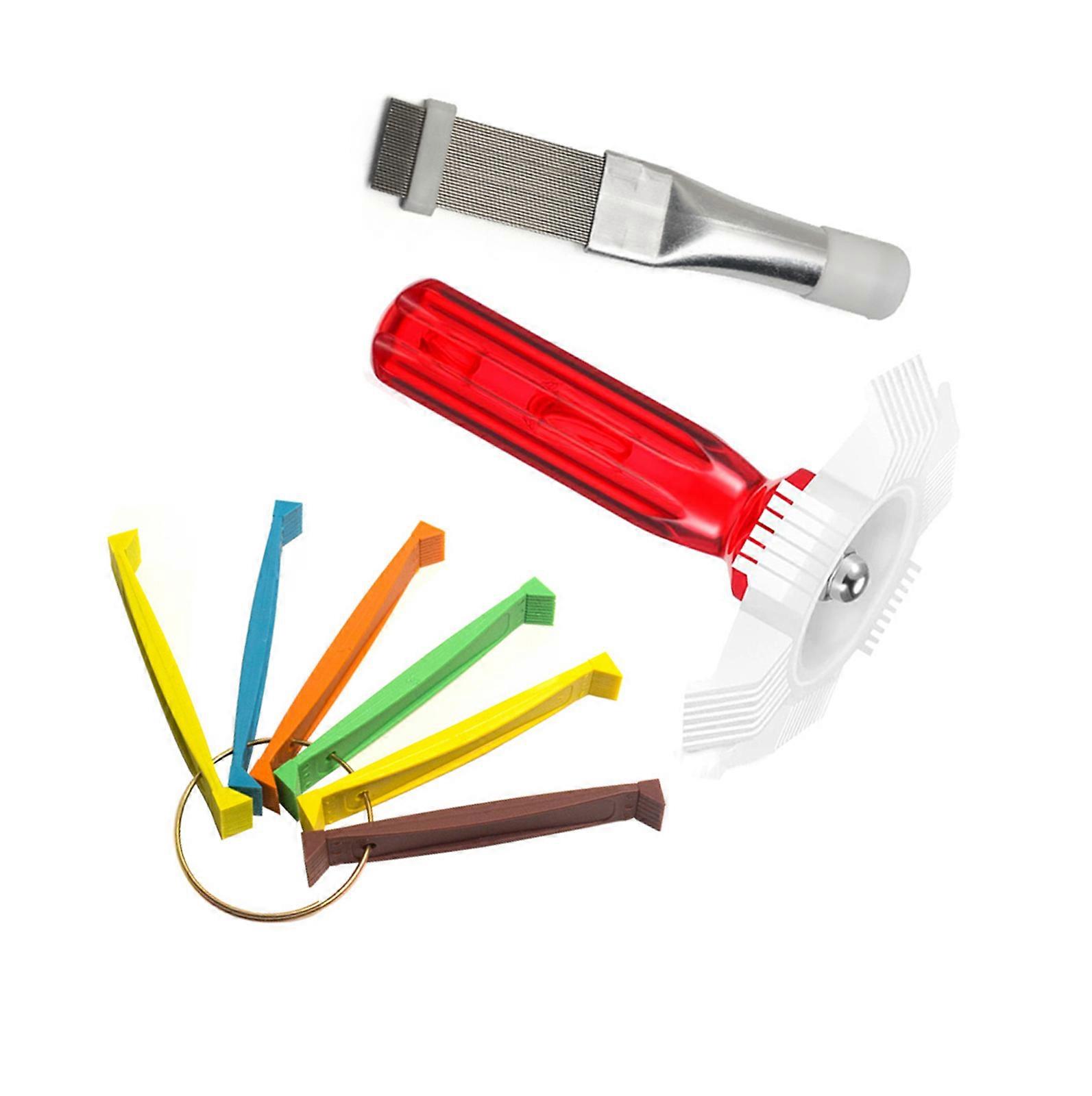 Air Conditioning Brush Set Includes Fin Comb Air Conditioner Fin Cleaner Condenser Radiator Fin Comb Alignment Tool Multicolor
