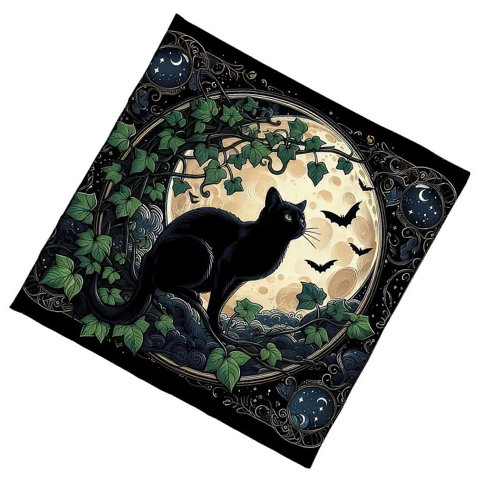 Premiums Velvets Tarots Tablecloth For Divination With Mystical Pattern Multiple Size Soft Portable Washable  75x75cm