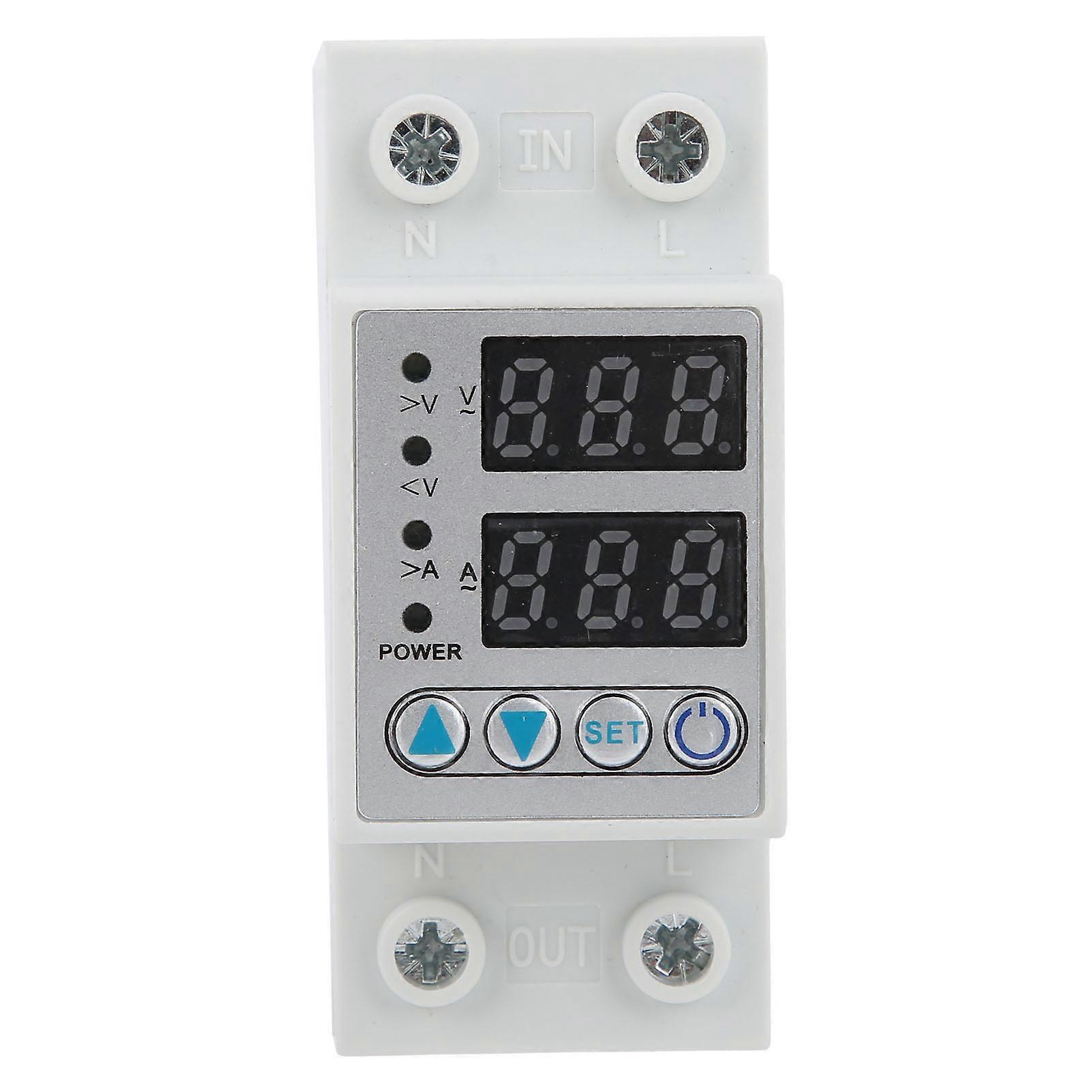 Overvoltage Undervoltage Protector LED Adjustable Self Reset Current Protector AC