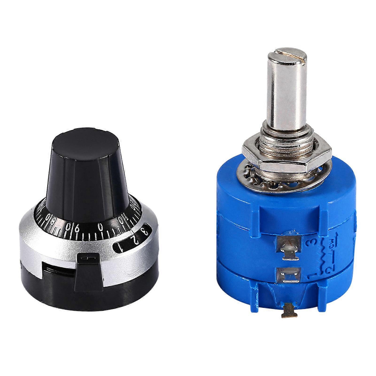 10K Ohm 3590S-2-103L Rotary Wirewound Precision Potentiometer Pot 10 Turns Knob