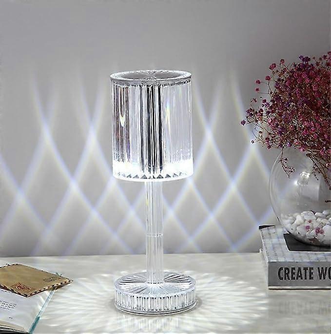 Crystal Led Lamp Crystal Diamond Table Lamp 3Color Changing Bedside Lamp With USB Cable