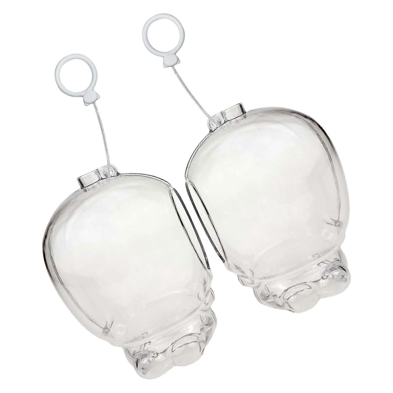 Clear Figures Display Case with Chain Clear Acrylic Figures Protective Case  Carrying Case for Blind Box Plush Doll Multicolor