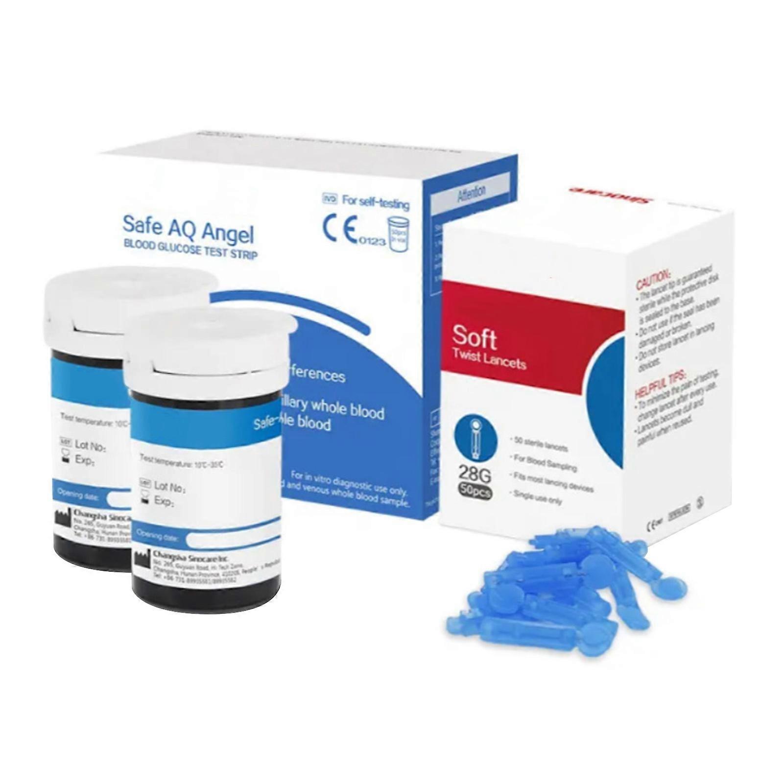 Code-Free Blood Glucose Test Strips Accurate No Coding Easy to Use for Home Monitoring Daily Blood Sugar Checks