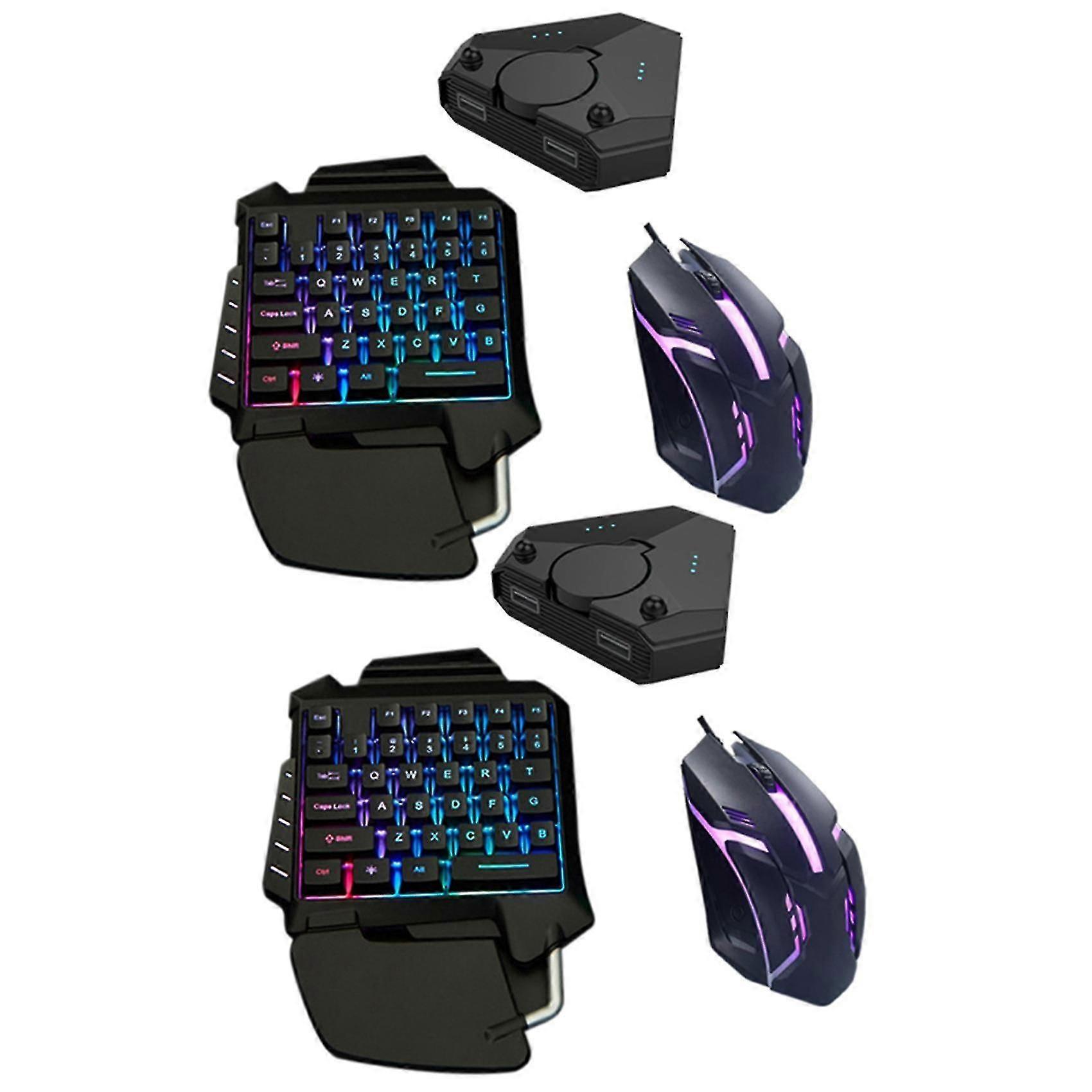 2x kontroller for Pubg Gaming Keyboard Mouse Converter Kit Bluetooth 5.0 mobil kontroller for iOS