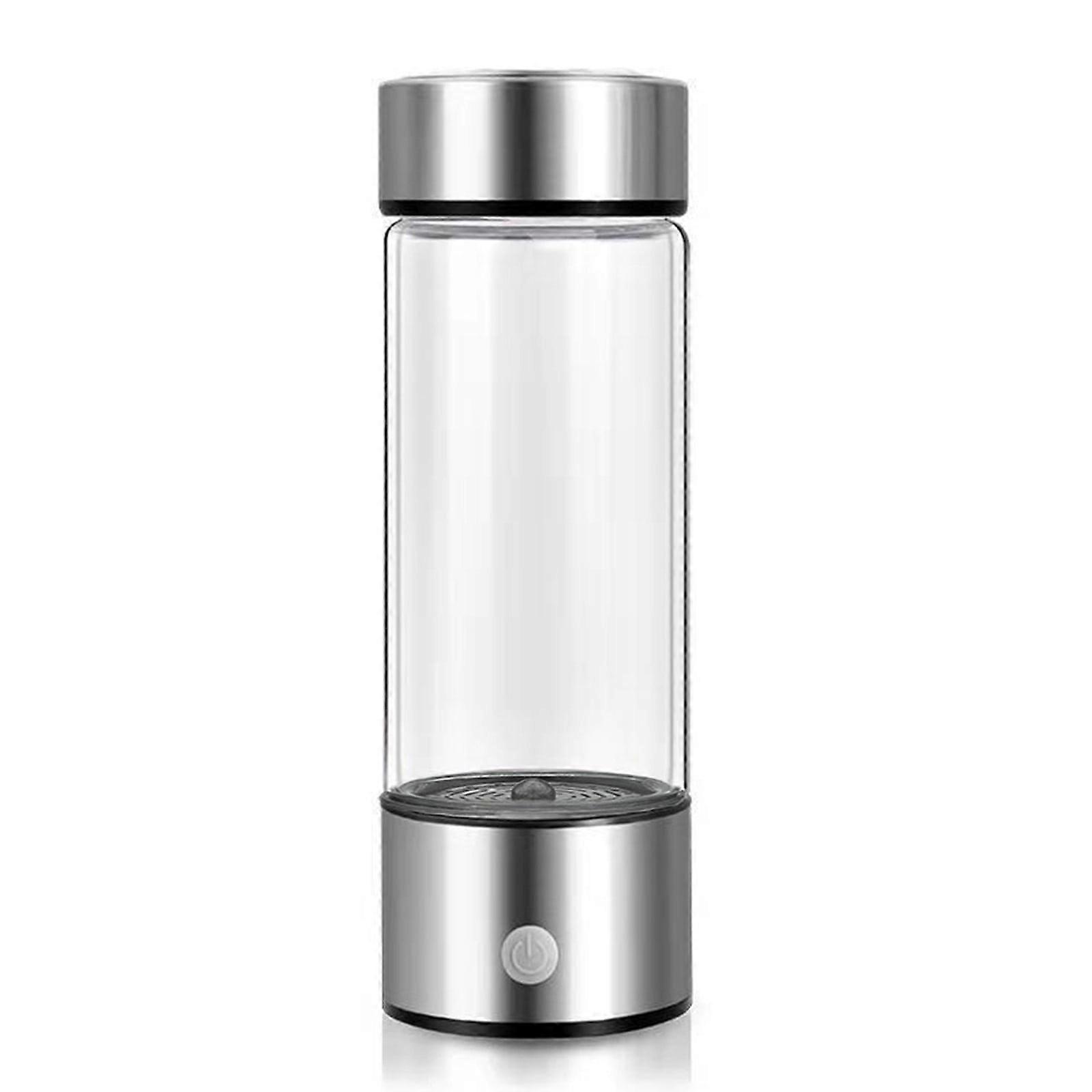 Hydrogen Water Bottle 2024, Portable Rechargeable Water Generator with PEM & SPE Tech, Glass Bottle for Balanced pH