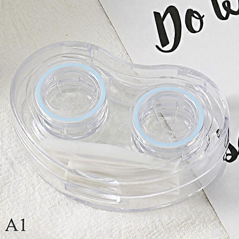Cosmetic Contact Lens Box Visible Portable Lens Box With Tweezers Wearing Stick