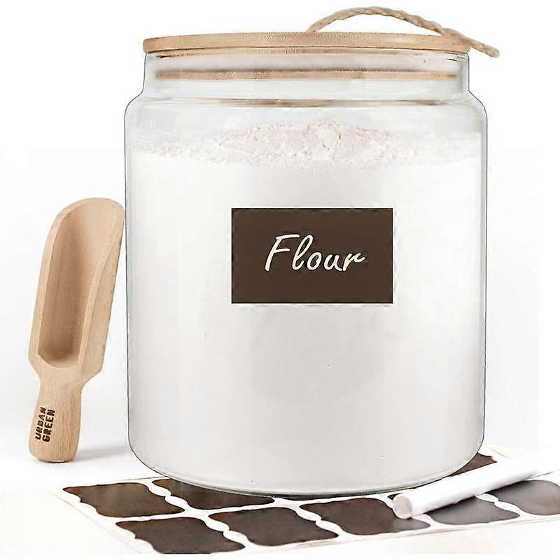 Glass Jars with Airtight , Airtight Canisters with  , Glass Storage Containers with  Lid,  Storage Containers Set (6 Pack of 27oz) Kitchen S