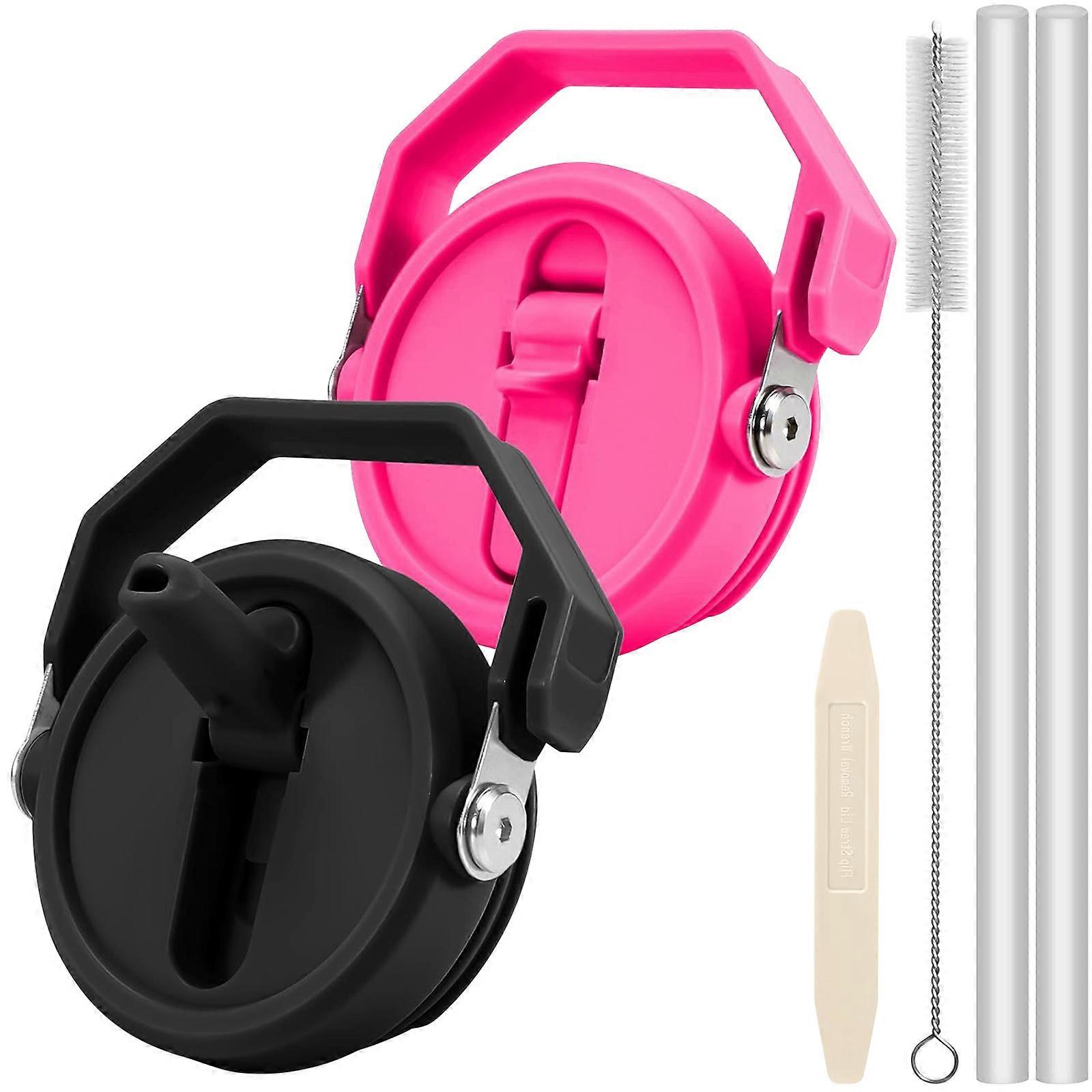 Practical Flipped Top Handle Lid For 40oz Water Bottle Leak Proof Seal Replacement Cover Drinking Cup Accessories Multicolor