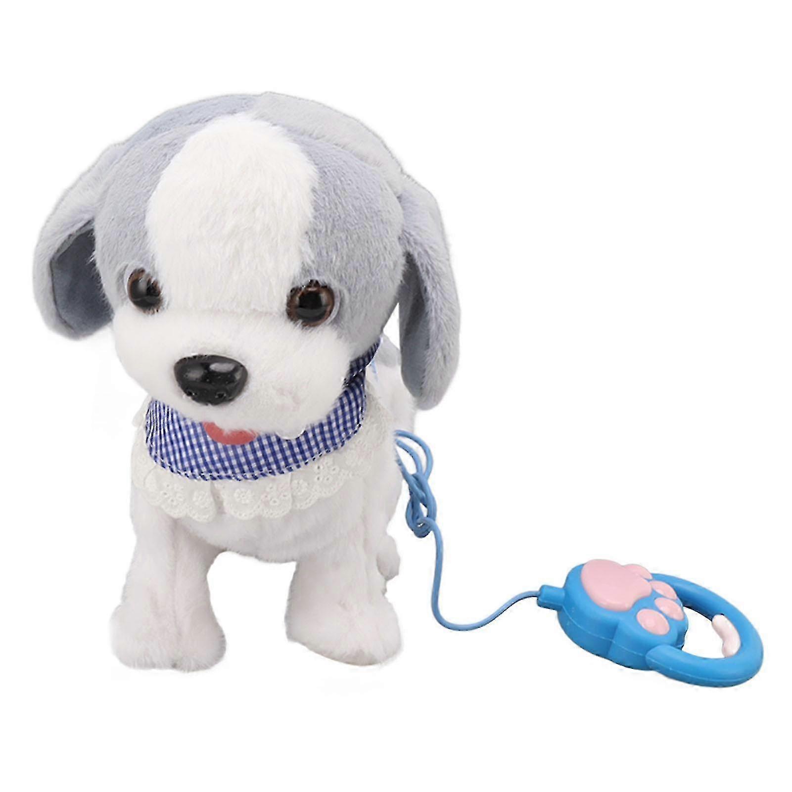 Walking and Barking Puppy Dog Toy Interactive Dancing Electronic Plush Pet with Remote Control Leash for Kids