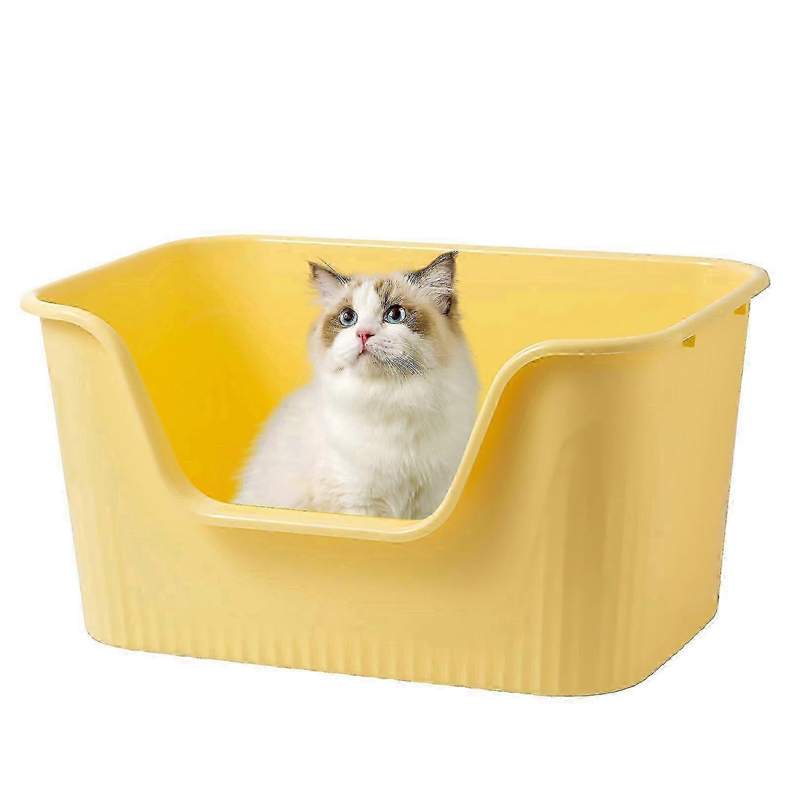 XXL Cat Litter Box for Large Cats or Multiple Cats 31 x 16 x 21 Inches with High Sides and Anti-Cat Printing