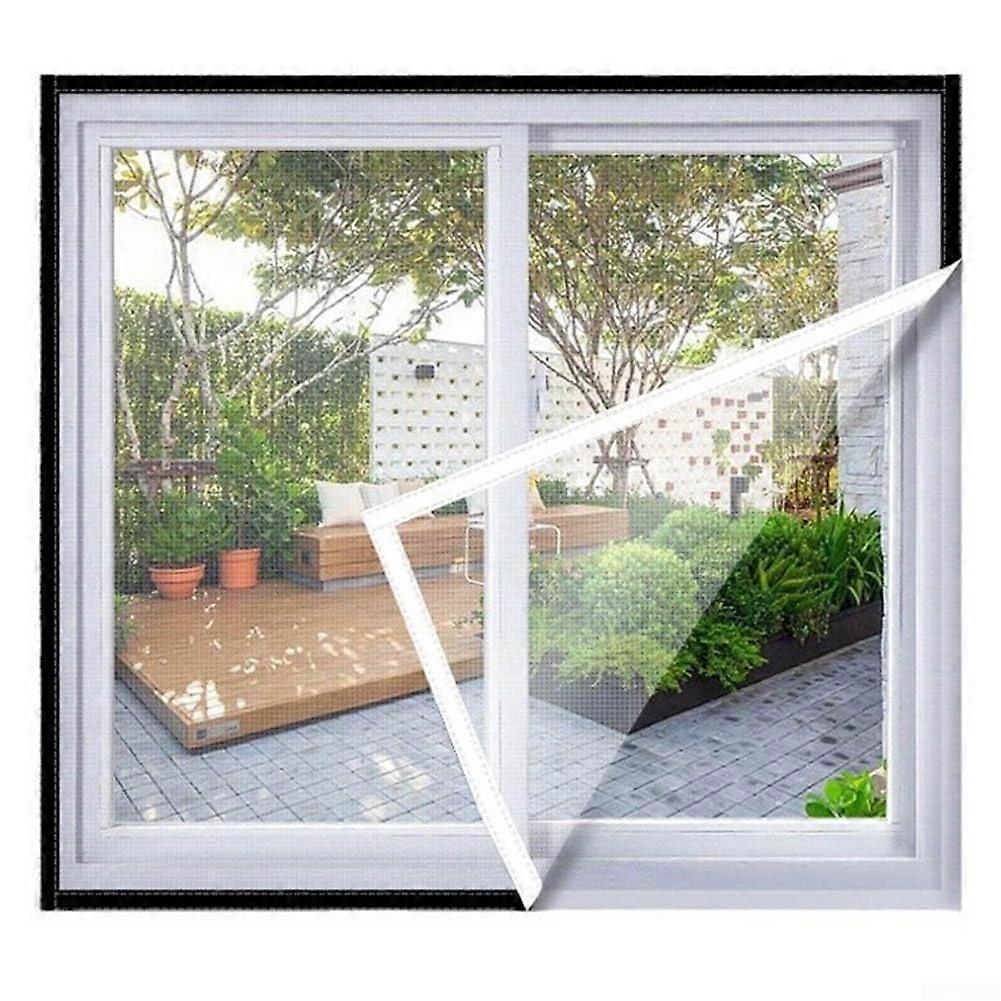 Durable Window Screen Mesh with Black or White Edges for Home Ventilation, Easy Install (60x80cm)