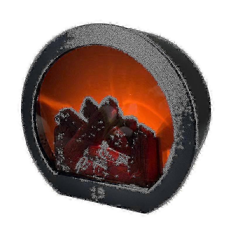 ambient lighting fireplace wind lamp round lights touch-sensitive night