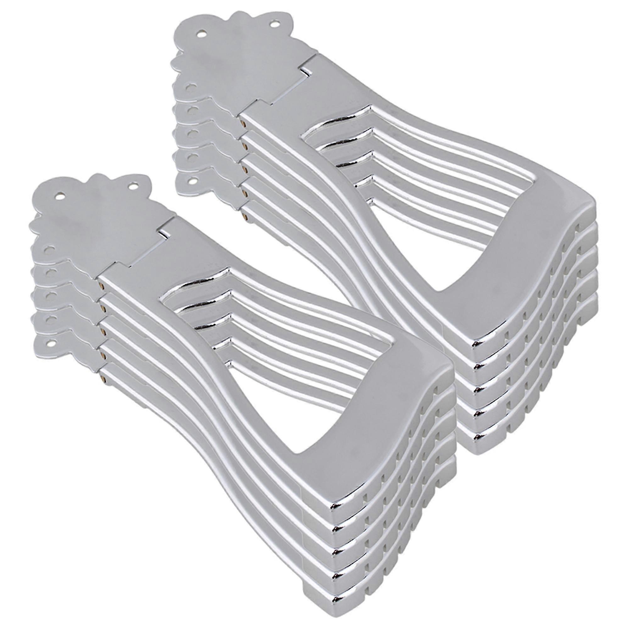 w 10 Pcs Metal Bridge Tailpiece for 6 String Archtop Guitar Replacement Chrome