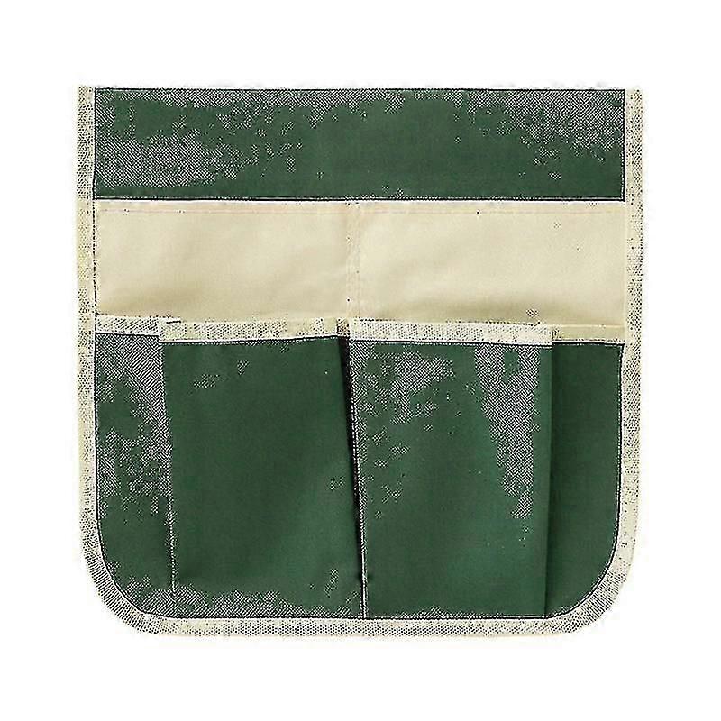 حديقة مخططة حديقة البستنة الراكع عربة عربة أداة تخزين حقيبة، الأخضر البيج الربط، 32 * 31.5cm