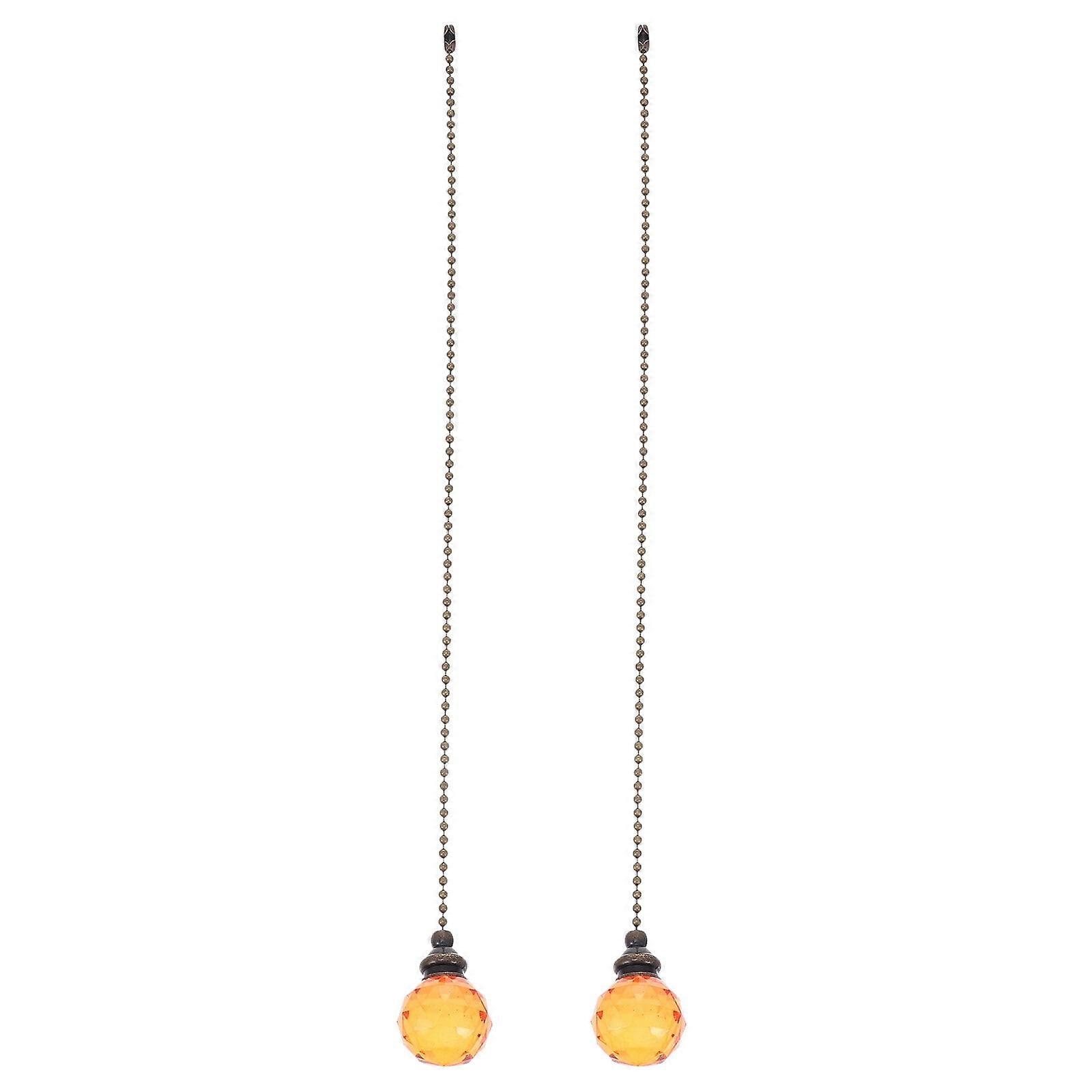 2 Pcs Fan Light Pendant Chain Replacement Ceiling Acrylic Metal