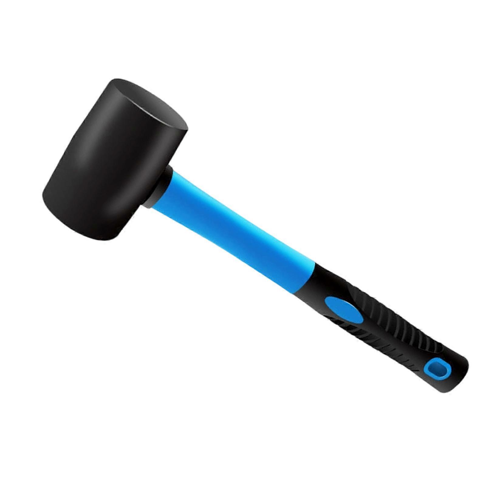 High Density 1000g Rubber Construction Hammer With Shock Absorption Technology For Precise Flooring And Tiling Projects Multicolor