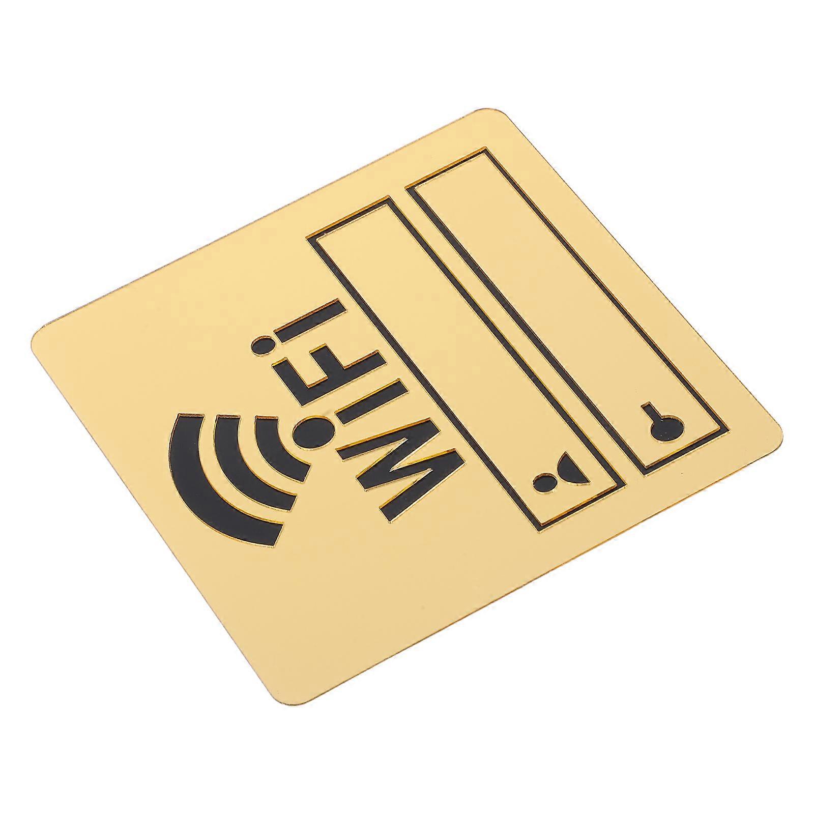 High Definition Mirror Wifi Password Sign Decoration For Indoor Use In Restaurants Offices And Residential Spaces Measuring 10.00X10.00X0.20CM 1Pack