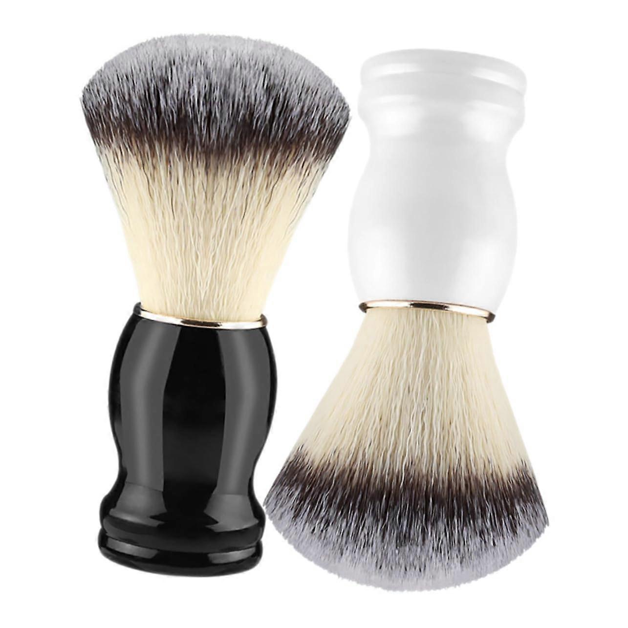 2 Pack Mens Shaving Brush Set for Beard Grooming and Facial Cleansing Kit