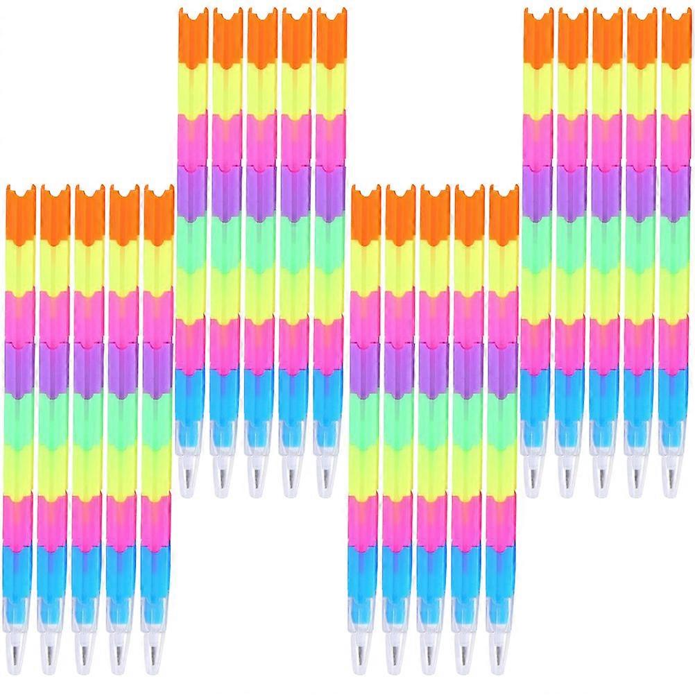 Multi ABS Pencils for Writing Use 20Pcs Colorful Stackable Pencils