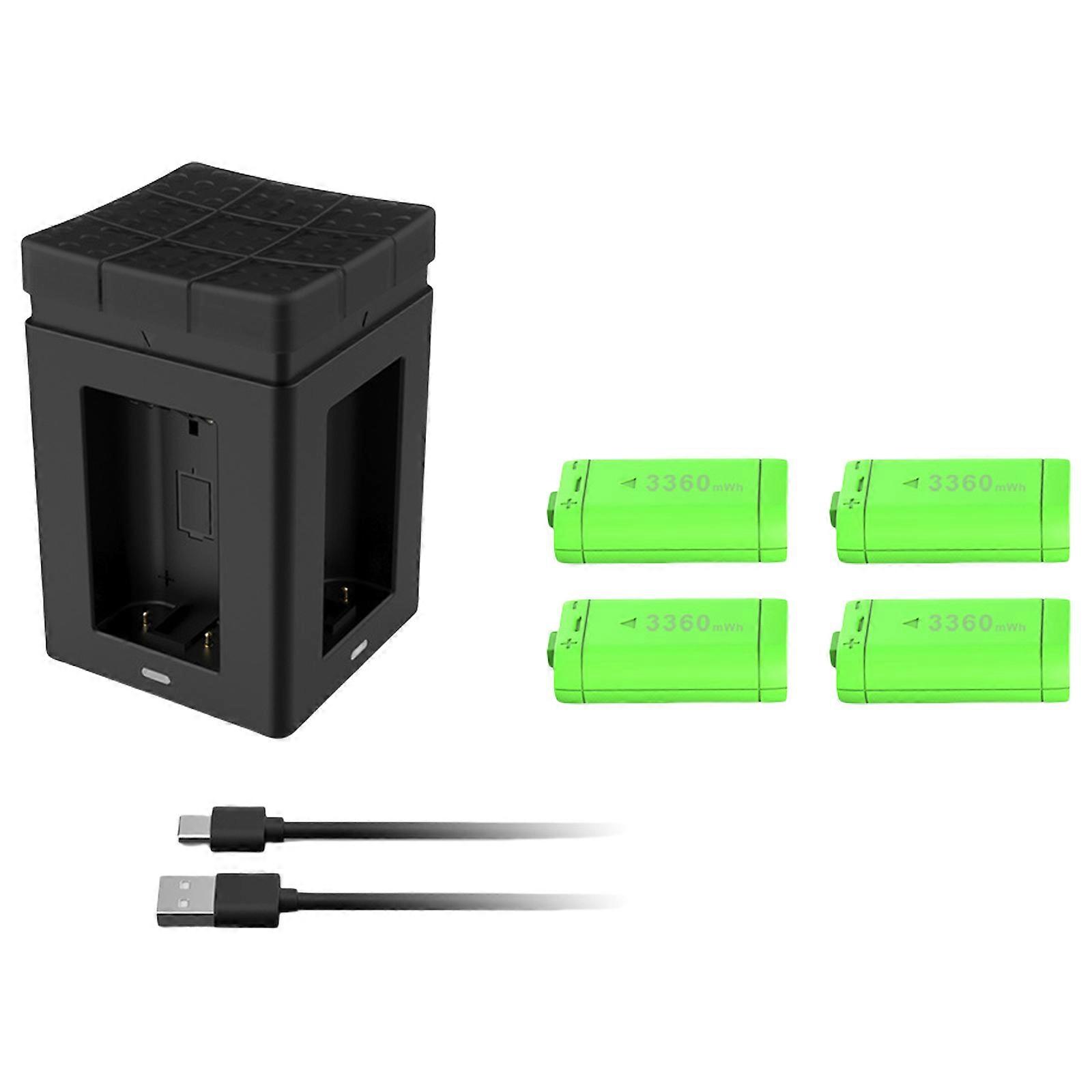 Quick Charging Stand for Game Wireless Controllers Rechargeable Battery Charging Station Dock  Black