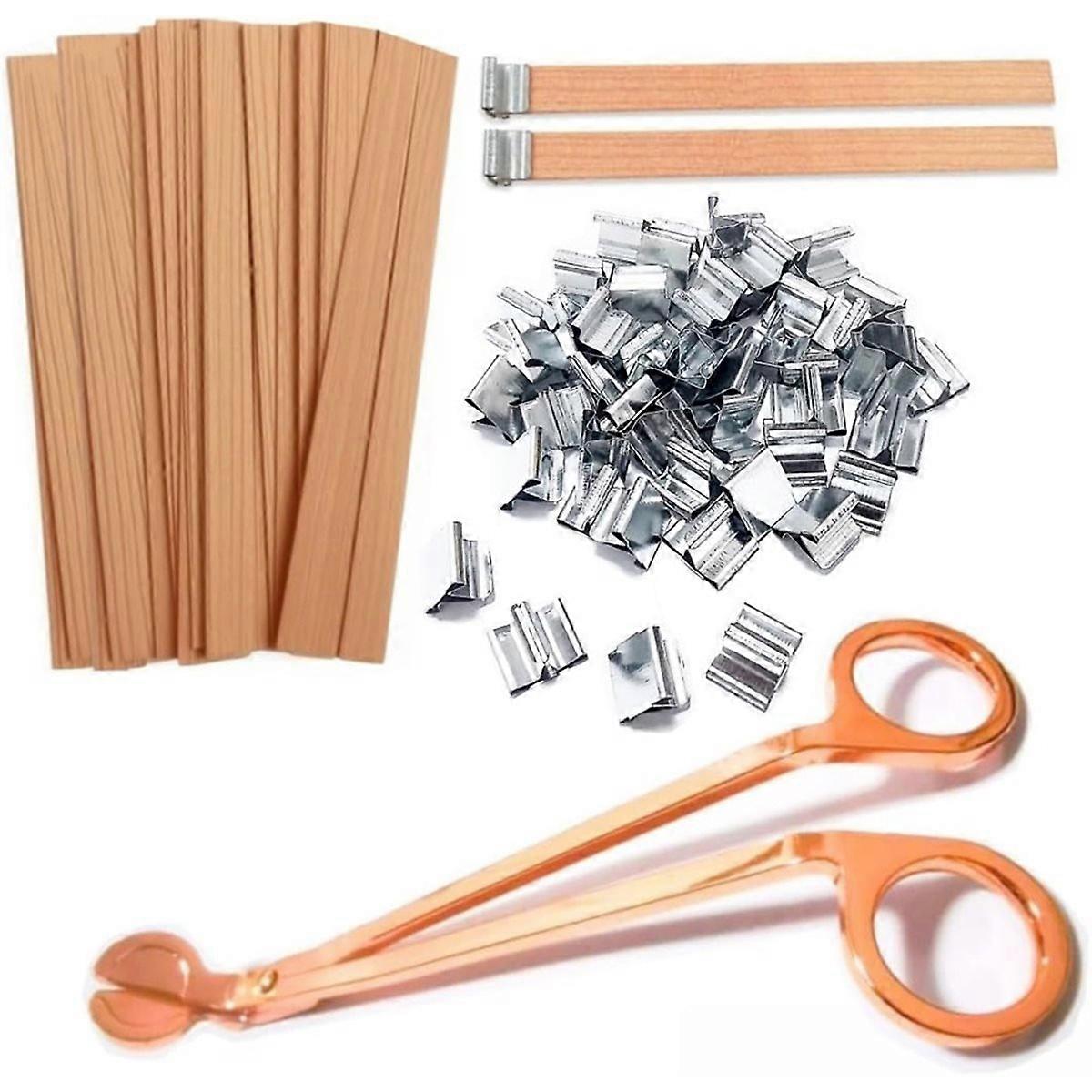 100Pcs Wood Wicks for Candles Making