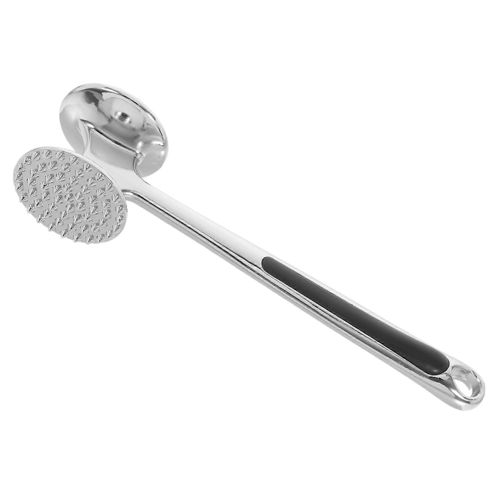 Dual Sided Meat Tenderizer Hammer with Ergonomic Grip for Steak Chicken and Poultry