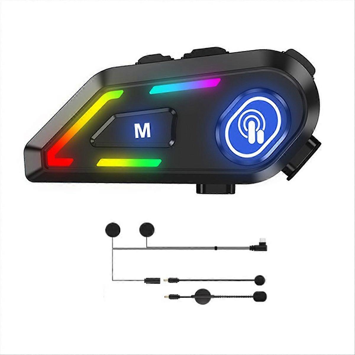 Motorcycle Helmet Bluetooth Headset Speakers with 2 Type Mics