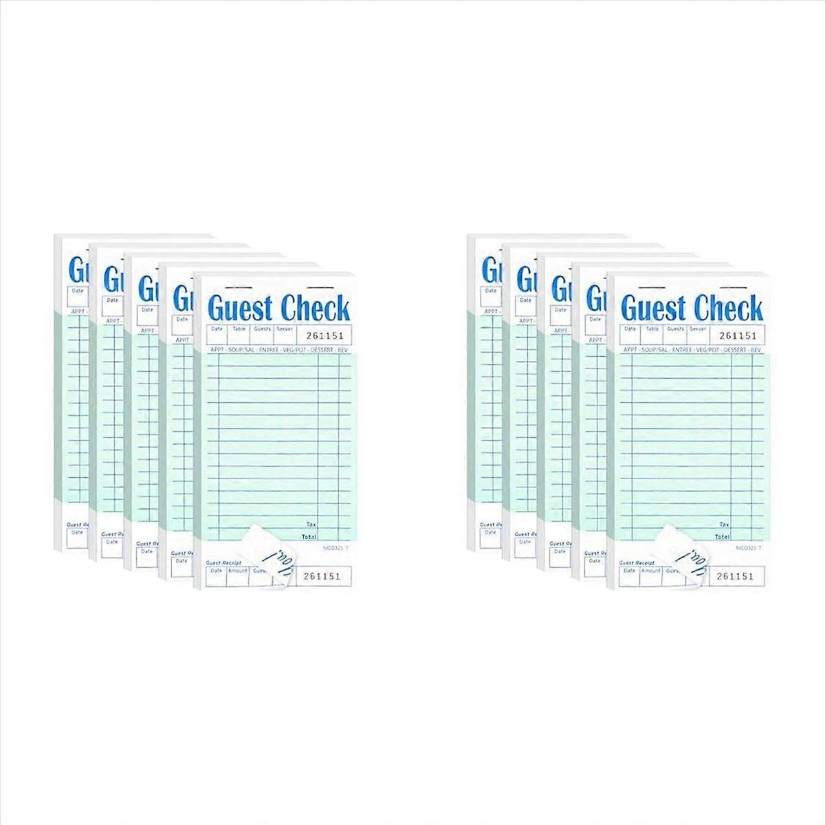 5Pcs Guest Check Pad, Server Note Pads for Restaurant, 50 Sheets/Pack