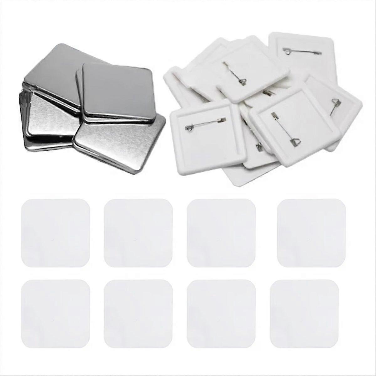 Square DIY Blank Pin Button Badges Material 50x50mm