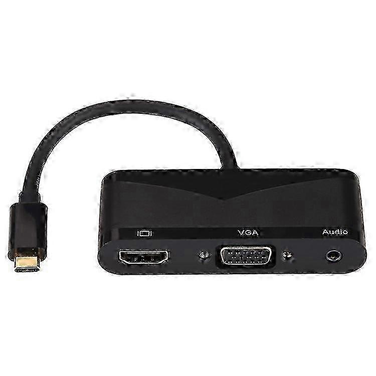 V83 Type-C to 4K HDMI + VGA + 3.5mm Audio + USB Multi-function Adapter