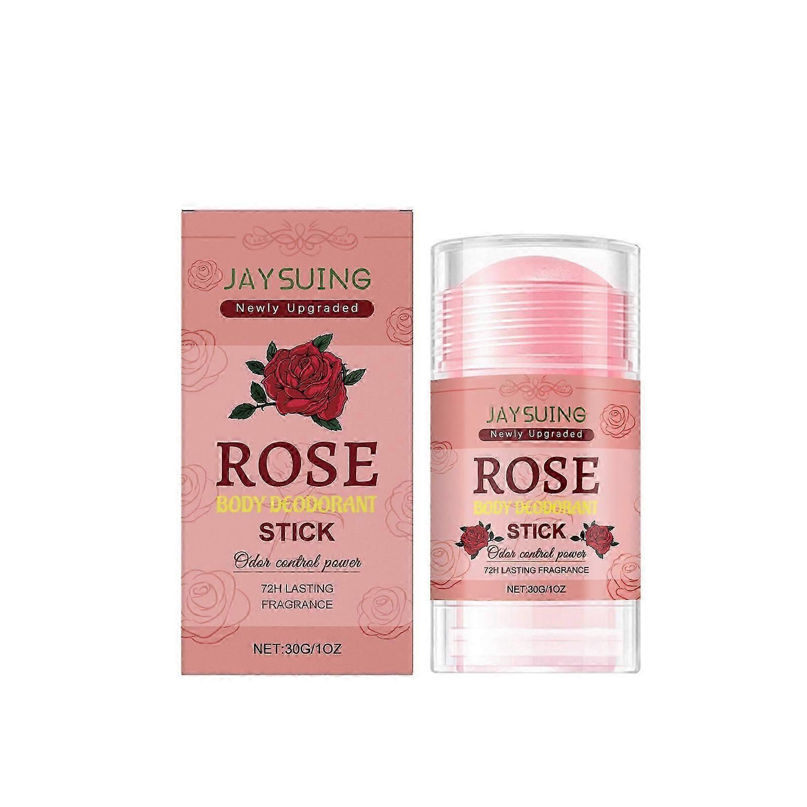 Natural Rose Deodorant Stick for All-Day Freshness & Sensitive Skin, 30g