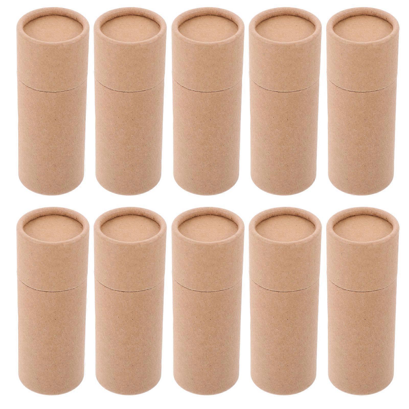 Brown Craft Tubes Paper Tubes Tea Packaging Box for Storage Use 10Pcs