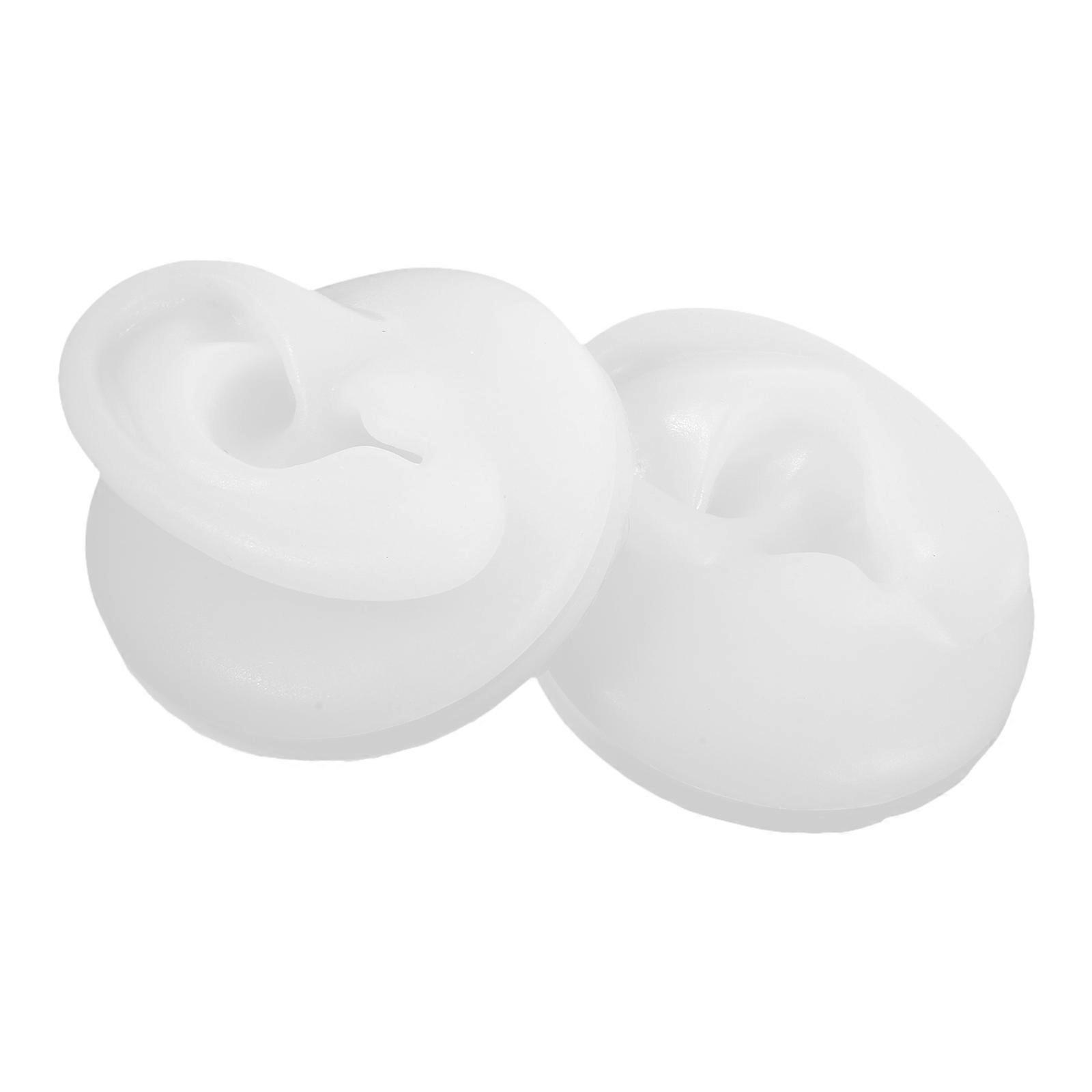 Silicone Ear Model Display Rack for Jewelry Featuring 1Pair Transparent Design