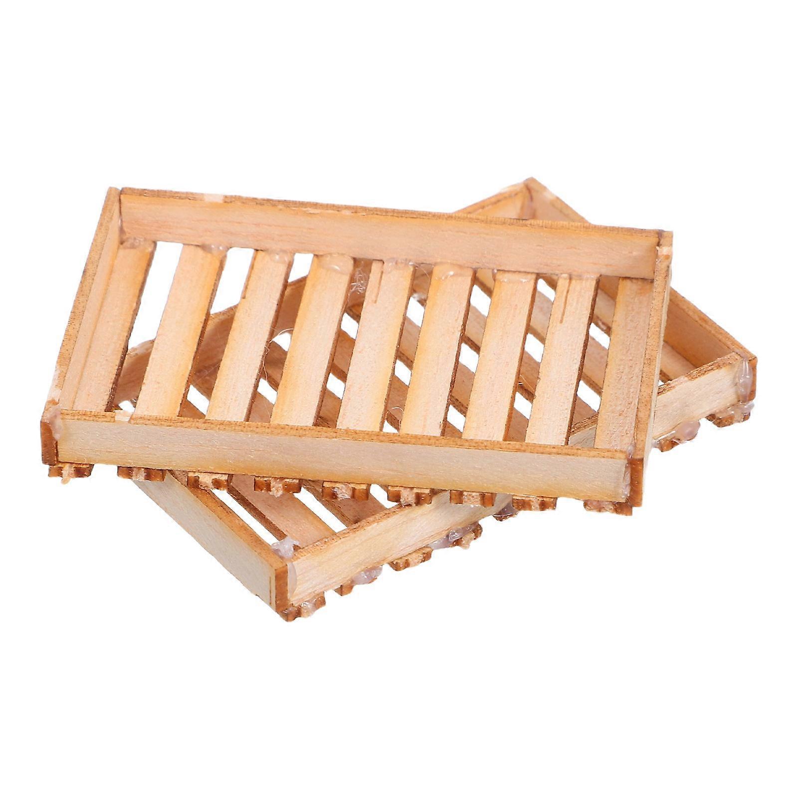 Sand Tray Wooden Model Kit for Display 2Sets Durable Wooden Diorama Trays