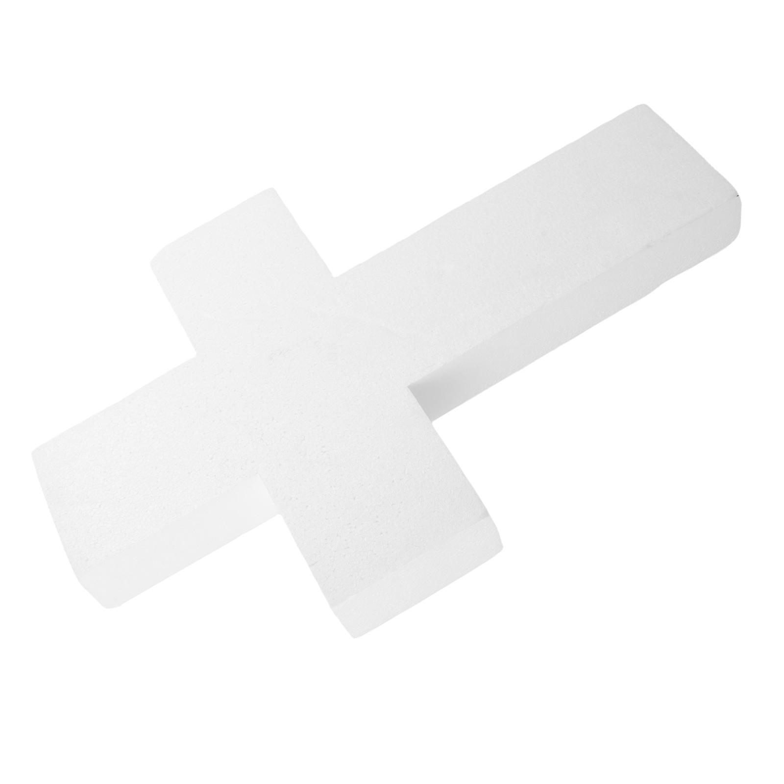 Craft Cross Foam Polystyrene for DIY Use 1 Piece White Foam Cross